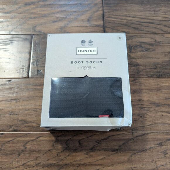 New Hunter boot socks Half Cardigan black tall size medium - Picture 6 of 9